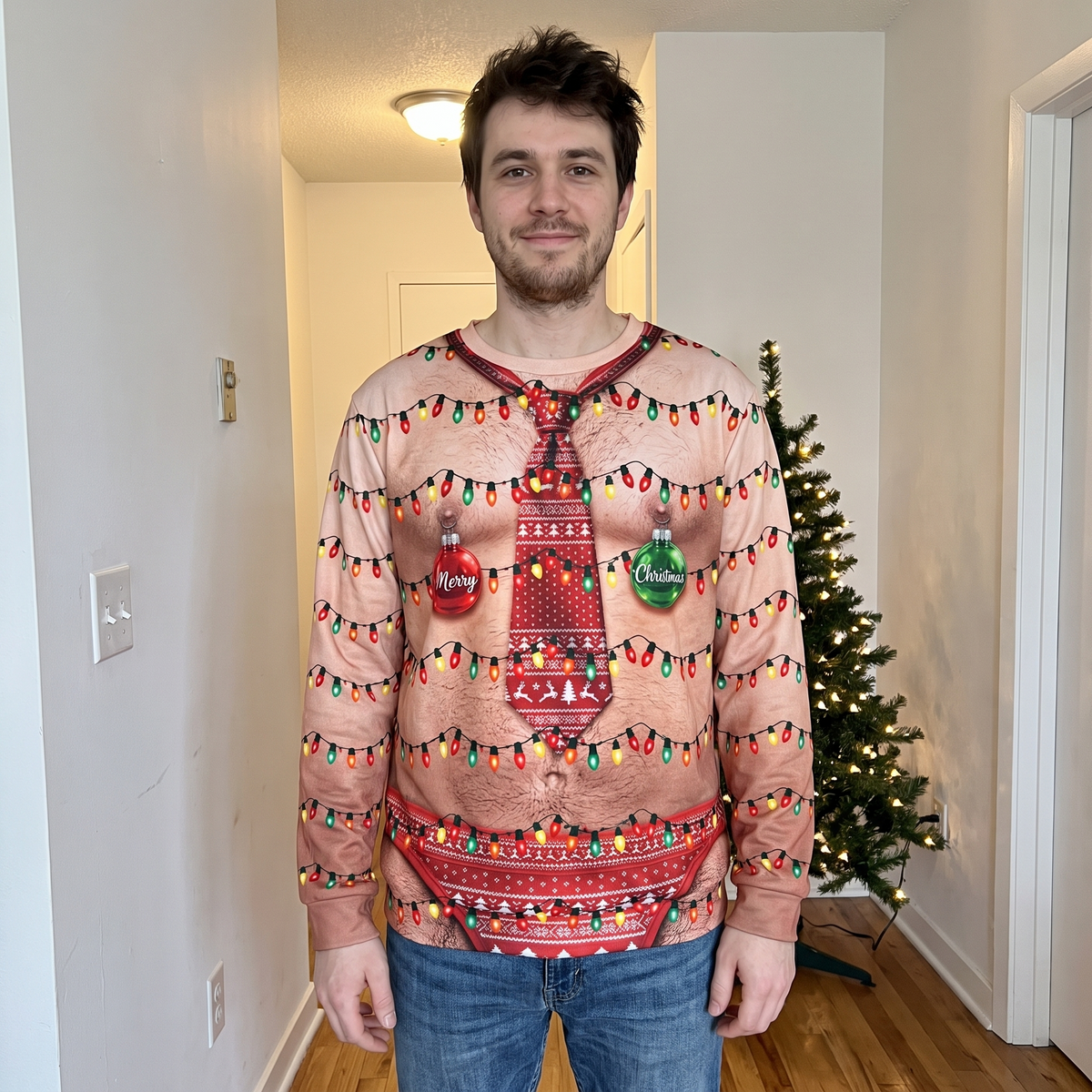 Zabawny Świąteczny Sweter